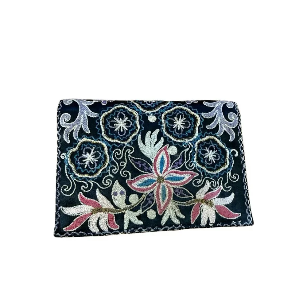 1930s French Tapestry Pocketbook Wallet Clutch